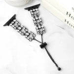 Rhinestone Metal Bracelet Watch Band, For Apple Watch SE 2023 44mm, For Apple Watch SE 2023 40mm, For Apple Watch Ultra 2 49mm, For Apple Watch Series 9 45mm, For Apple Watch Series 9 41mm, For Apple Watch Ultra 49mm, For Apple Watch Series 8 41mm     ...