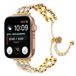 สายรัดนาฬิกาสร้อยข้อมือโลหะประดับเพชร สำหรับ Apple Watch 42 มม., สำหรับ Apple Watch 38 มม.