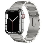 PG63 Three-Bead Protrusion Titanium Metal Watch Band, For Apple Watch Series 6 40mm, For Apple Watch Series 6 44mm, For Apple Watch Series 5 44mm, For Apple Watch Series 5 40mm, For Apple Watch Series 4 44mm, For Apple Watch Series 4 40mm              ...