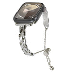 Rhinestone Peacock Metal Bracelet Watch Band, For Apple Watch SE 2023 44mm, For Apple Watch SE 2023 40mm, For Apple Watch Ultra 2 49mm, For Apple Watch Series 9 45mm, For Apple Watch Series 9 41mm, For Apple Watch Ultra 49mm, For Apple Watch Series 8 4...