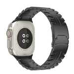 สายรัดนาฬิกาเหล็กไทเทเนียม Turtle แบบล็อกคู่ สำหรับ Apple Watch SE 2023 44 มม., สำหรับ Apple Watch SE 2023 40 มม., สำหรับ Apple Watch Ultra 2 49 มม., สำหรับ Apple Watch Series 9 45 มม., สำหรับ Apple Watch Series 9 41 มม., สำหรับ Apple Watch Ultra 49 มม.