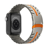 สายรัดนาฬิกาเหล็กไทเทเนียม Turtle แบบล็อกคู่ สำหรับ Apple Watch SE 2023 44 มม., สำหรับ Apple Watch SE 2023 40 มม., สำหรับ Apple Watch Ultra 2 49 มม., สำหรับ Apple Watch Series 9 45 มม., สำหรับ Apple Watch Series 9 41 มม., สำหรับ Apple Watch Ultra 49 มม.
