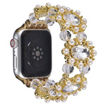 Beaded Pearl Gemstone Bracelet Watch Band, For Apple Watch SE 40mm, For Apple Watch SE 44mm, For Apple Watch Series 6 40mm, For Apple Watch Series 6 44mm, For Apple Watch Series 5 44mm, For Apple Watch Series 5 40mm, For Apple Watch Series 4 44mm      ...