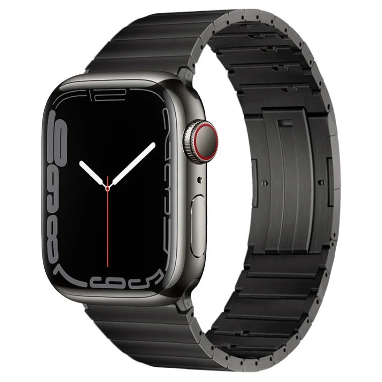 PG65 Single Bead Bamboo Joint Spring Bars Titanium Metal Watch Band, For Apple Watch Series 6 40mm, For Apple Watch Series 6 44mm, For Apple Watch Series 5 44mm, For Apple Watch Series 5 40mm, For Apple Watch Series 4 44mm, For Apple Watch Series 4 40m...