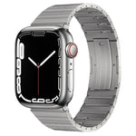 PG65 Single Bead Bamboo Joint Spring Bars Titanium Metal Watch Band, For Apple Watch Series 6 40mm, For Apple Watch Series 6 44mm, For Apple Watch Series 5 44mm, For Apple Watch Series 5 40mm, For Apple Watch Series 4 44mm, For Apple Watch Series 4 40m...