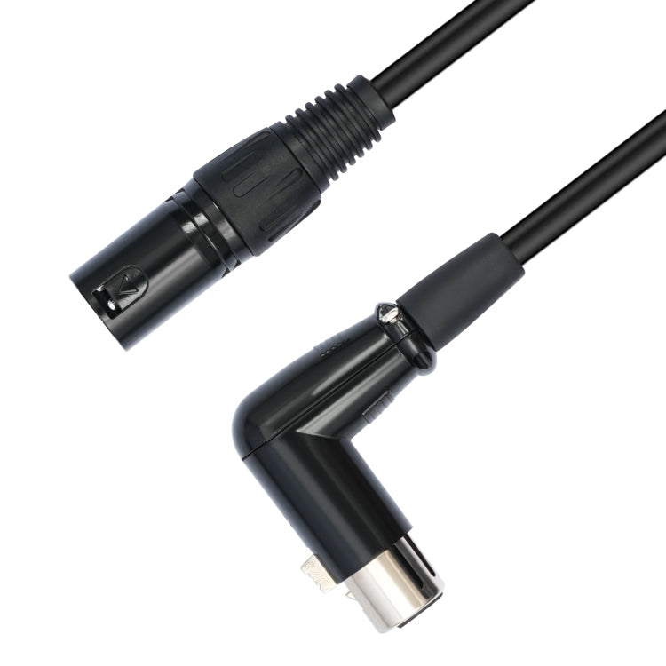 สายเสียง XK041L XLR 3 พิน ตัวผู้ตรง ถึง ตัวเมียมุมฉาก ความยาว 0.3m, 1m, 2m, 3m, 5m, 10m