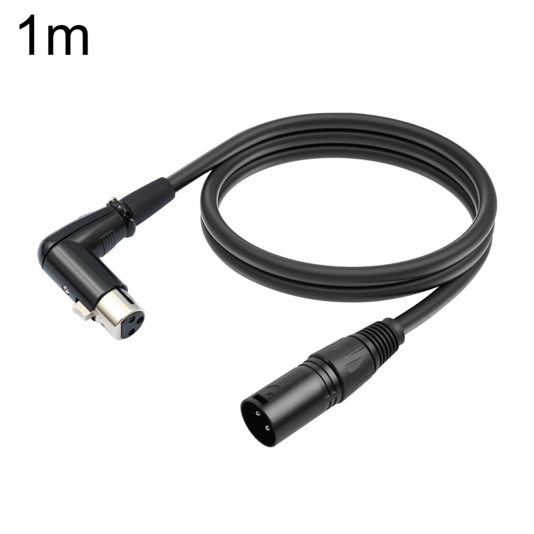 สายเสียง XK041L XLR 3 พิน ตัวผู้ตรง ถึง ตัวเมียมุมฉาก ความยาว 0.3m, 1m, 2m, 3m, 5m, 10m