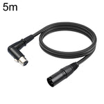 สายเสียง XK041L XLR 3 พิน ตัวผู้ตรง ถึง ตัวเมียมุมฉาก ความยาว 0.3m, 1m, 2m, 3m, 5m, 10m