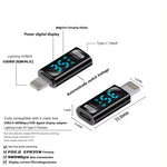 อะแดปเตอร์ชาร์จพร้อมจอดิจิทัล, 8 พิน ตัวผู้เป็น Type-C ตัวเมีย 35W, Type-C ตัวผู้เป็น 8 พิน ตัวเมีย 35W, Type-C ตัวผู้เป็น Type-C ตัวเมีย 140W