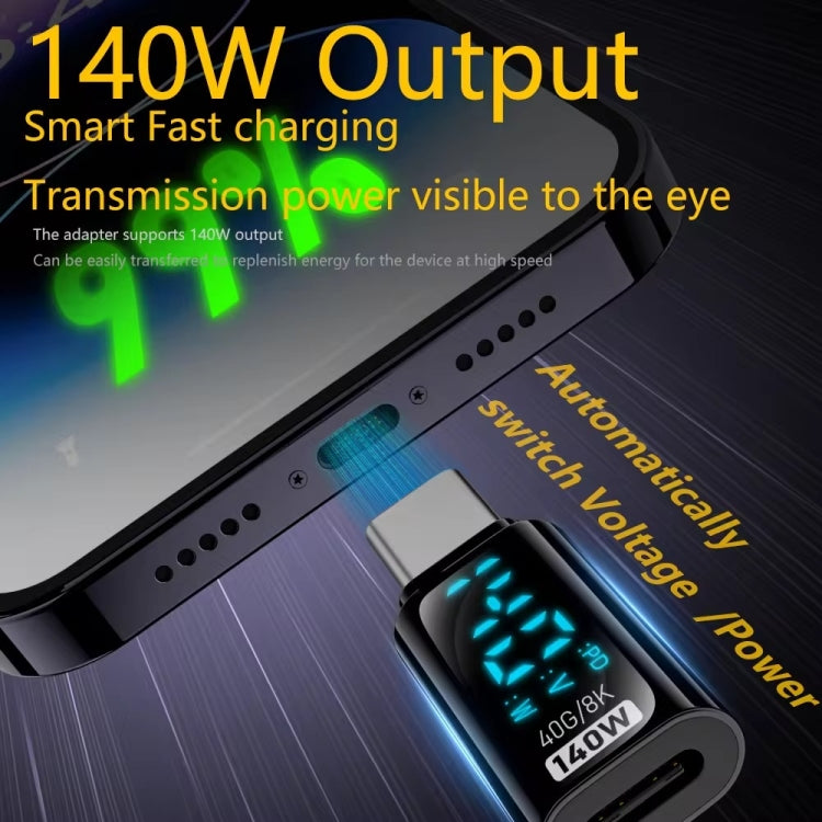อะแดปเตอร์ชาร์จพร้อมจอดิจิทัล, 8 พิน ตัวผู้เป็น Type-C ตัวเมีย 35W, Type-C ตัวผู้เป็น 8 พิน ตัวเมีย 35W, Type-C ตัวผู้เป็น Type-C ตัวเมีย 140W