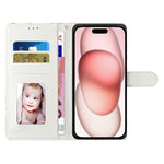 3D Pattern Leather Phone Case, For iPhone 16 Plus, For iPhone 16