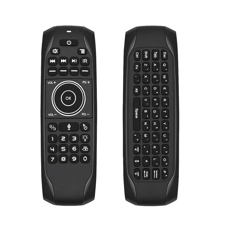 คีย์บอร์ดรีโมทไร้สาย G7V Pro 2.4GHz Fly Air Mouse พร้อมไฟ LED แบ็คไลท์ และไจโรสโคป สำหรับ Android TV Box / PC, รองรับเสียงอัจฉริยะ