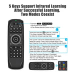 คีย์บอร์ดรีโมทไร้สาย G7V Pro 2.4GHz Fly Air Mouse พร้อมไฟ LED แบ็คไลท์ และไจโรสโคป สำหรับ Android TV Box / PC, รองรับเสียงอัจฉริยะ