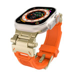 สายรัดนาฬิกา TPU พร้อมตัวเชื่อมสแตนเลส สำหรับ Apple Watch SE 2023 44 มม., สำหรับ Apple Watch Ultra 2 49 มม.