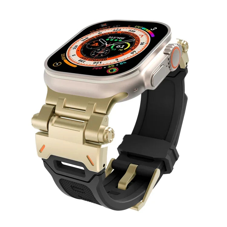 สายรัดนาฬิกา TPU พร้อมตัวเชื่อมสแตนเลส สำหรับ Apple Watch Series 6 44 มม., สำหรับ Apple Watch Series 5 44 มม.