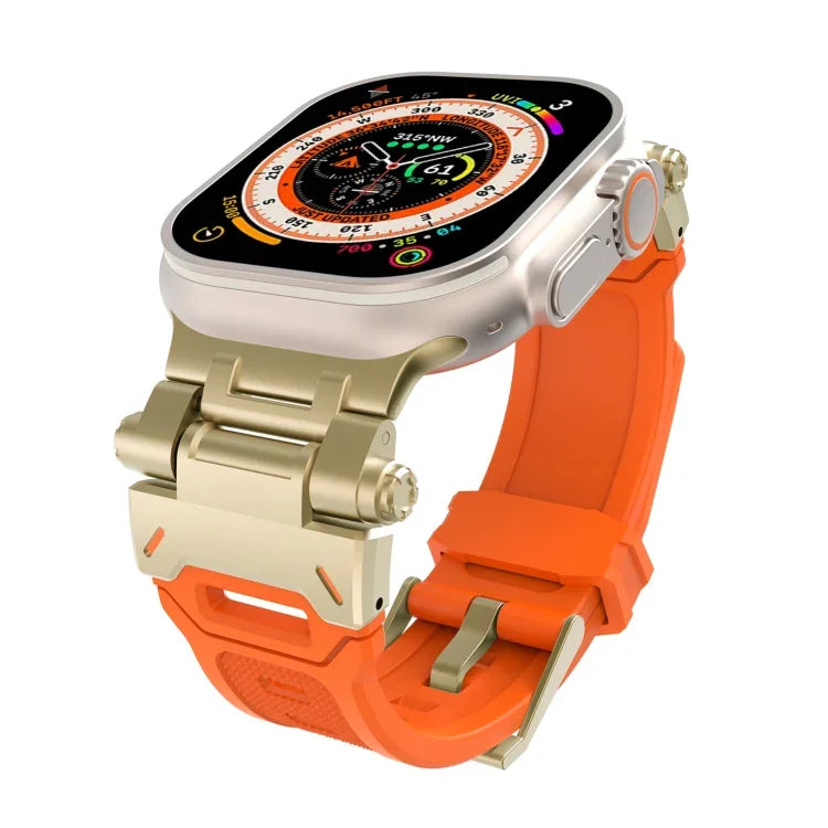 สายรัดนาฬิกา TPU พร้อมตัวเชื่อมสแตนเลส สำหรับ Apple Watch Series 4 44 มม., สำหรับ Apple Watch Series 3 42 มม.