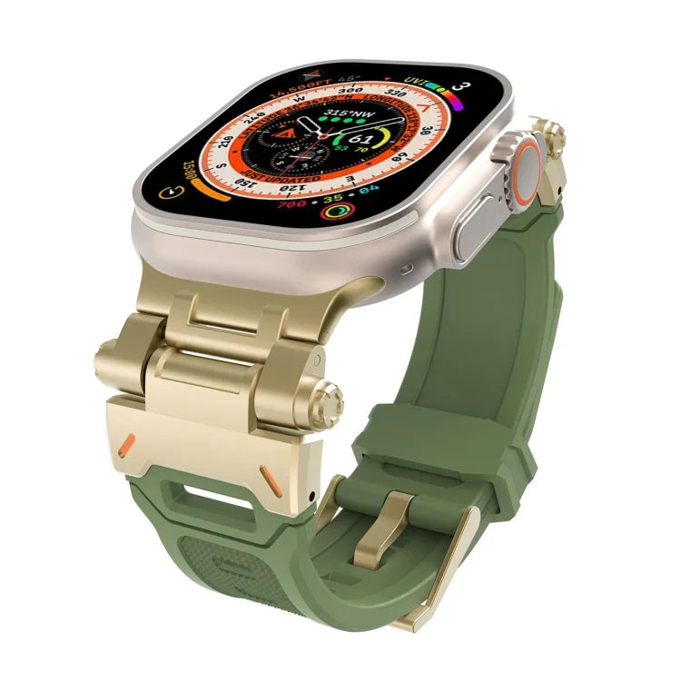 สายรัดนาฬิกา TPU พร้อมตัวเชื่อมสแตนเลส สำหรับ Apple Watch Series 4 44 มม., สำหรับ Apple Watch Series 3 42 มม.