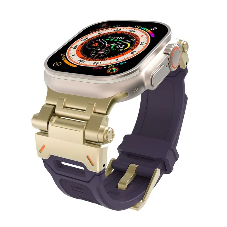 สายรัดนาฬิกา TPU พร้อมตัวเชื่อมสแตนเลส สำหรับ Apple Watch Series 4 44 มม., สำหรับ Apple Watch Series 3 42 มม.