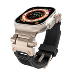 สายรัดนาฬิกา TPU พร้อมตัวเชื่อมสแตนเลส สำหรับ Apple Watch Series 4 44 มม., สำหรับ Apple Watch Series 3 42 มม.