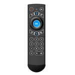 คีย์บอร์ดรีโมทไร้สาย G21 2.4GHz Fly Air Mouse พร้อมไฟ LED แบ็คไลท์ และไจโรสโคป สำหรับ Android TV Box / PC, รองรับเสียงอัจฉริยะ, สีน้ำเงิน