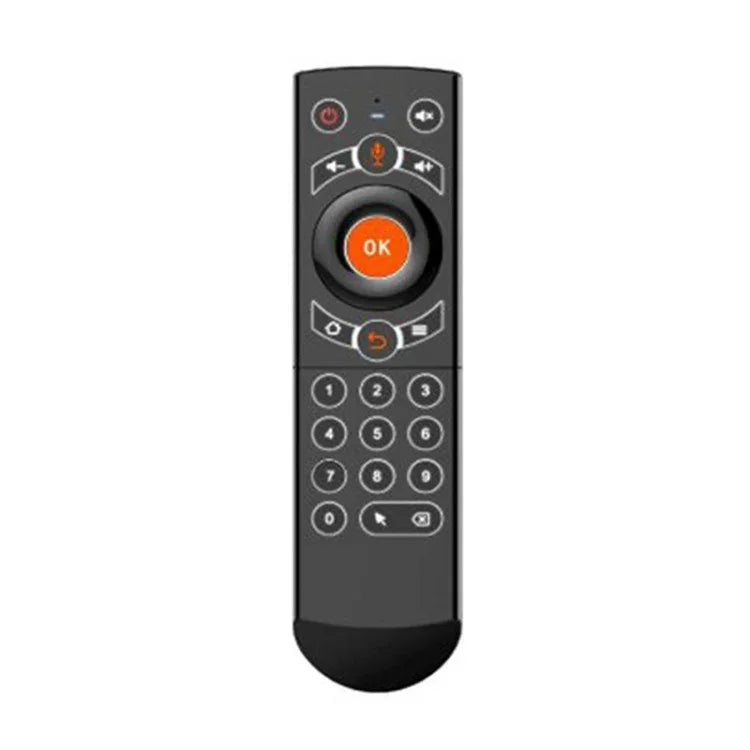 คีย์บอร์ดรีโมทไร้สาย G21 2.4GHz Fly Air Mouse พร้อมไฟ LED แบ็คไลท์ และไจโรสโคป สำหรับ Android TV Box / PC, รองรับเสียงอัจฉริยะ, สีส้ม