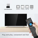คีย์บอร์ดรีโมทไร้สาย G21 2.4GHz Fly Air Mouse พร้อมไฟ LED แบ็คไลท์ และไจโรสโคป สำหรับ Android TV Box / PC, รองรับเสียงอัจฉริยะ, สีส้ม