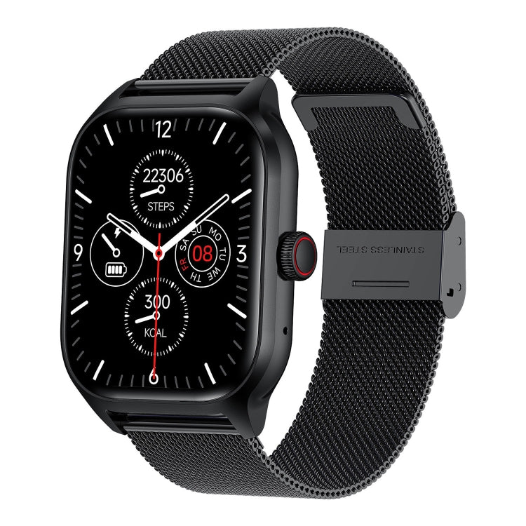 LEMFO LT10 สมาร์ทวอทช์หน้าจอ TFT 2.01 นิ้ว รองรับการโทรบลูทูธ / ตรวจสุขภาพ สายเหล็ก สายซิลิโคน