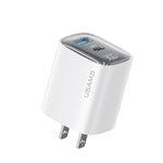 USAMS CC230 30W USB+USB-C / Type-C พอร์ตคู่ GaN ที่ชาร์จดิจิทัลแสดงผล, สเปค: ปลั๊ก US, CC230