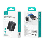 USAMS CC230 30W USB+USB-C / Type-C พอร์ตคู่ GaN ที่ชาร์จดิจิทัลแสดงผล, สเปค: ปลั๊ก US, CC230
