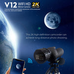 กล้องโทรทรรศน์ V12 2K WiFi HD พร้อมเลนส์ตาแบบพกพา รุ่น V12
