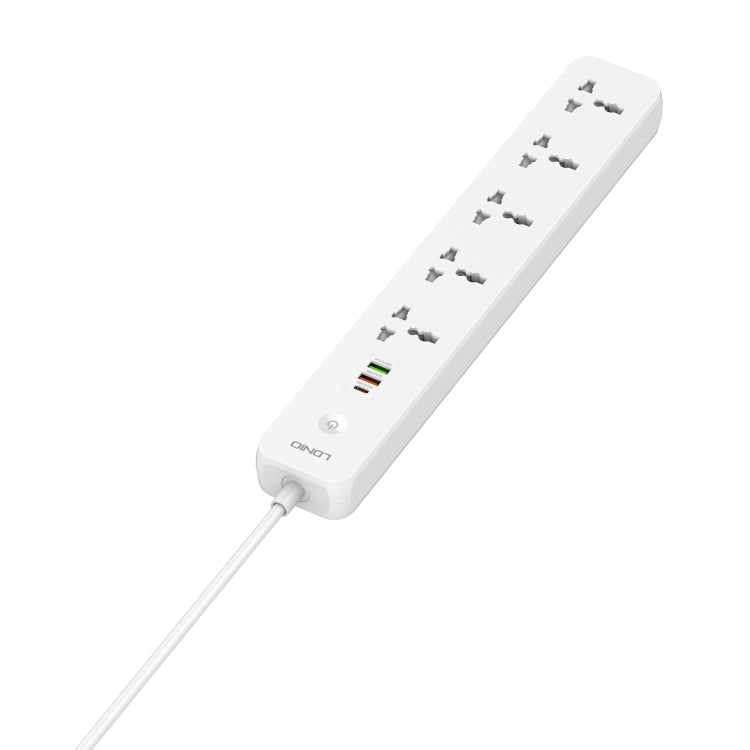 ปลั๊กไฟเดินทาง LDNIO SC5319 5 ช่อง พร้อมพอร์ต USB 38W ความยาวสาย 2m, ปลั๊ก EU, ปลั๊ก UK, ปลั๊ก US