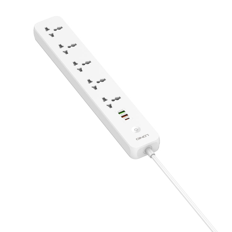 ปลั๊กไฟเดินทาง LDNIO SC5319 5 ช่อง พร้อมพอร์ต USB 38W ความยาวสาย 2m, ปลั๊ก EU, ปลั๊ก UK, ปลั๊ก US