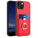 เคสโทรศัพท์พร้อมที่ใส่บัตรแหวน R20 สำหรับ iPhone 14 Plus, สำหรับ iPhone 14, สำหรับ iPhone 14 Pro, สำหรับ iPhone 14 Pro Max, สำหรับ iPhone SE 2022 / SE 2020 / 8, สำหรับ iPhone 13 Pro Max, สำหรับ iPhone 13 Pro, สำหรับ iPhone 13