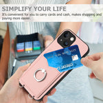 เคสโทรศัพท์พร้อมที่ใส่บัตรแหวน R20 สำหรับ iPhone 13 mini, สำหรับ iPhone 12, สำหรับ iPhone 12 Pro Max, สำหรับ iPhone 12 Pro, สำหรับ iPhone 12 mini, สำหรับ iPhone 11 Pro Max, สำหรับ iPhone 11, สำหรับ iPhone 11 Pro