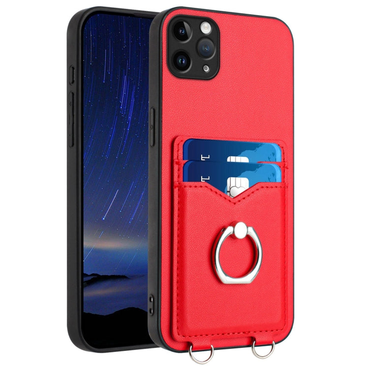 เคสโทรศัพท์พร้อมที่ใส่บัตรแหวน R20 สำหรับ iPhone 13 mini, สำหรับ iPhone 12, สำหรับ iPhone 12 Pro Max, สำหรับ iPhone 12 Pro, สำหรับ iPhone 12 mini, สำหรับ iPhone 11 Pro Max, สำหรับ iPhone 11, สำหรับ iPhone 11 Pro