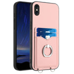 เคสโทรศัพท์พร้อมที่ใส่บัตรแหวน R20 สำหรับ iPhone XS / X, สำหรับ iPhone XR, สำหรับ iPhone XS Max, สำหรับ iPhone 8 Plus / 7 Plus
