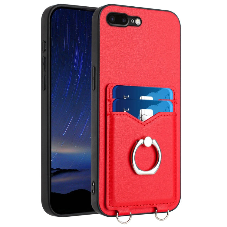 เคสโทรศัพท์พร้อมที่ใส่บัตรแหวน R20 สำหรับ iPhone XS / X, สำหรับ iPhone XR, สำหรับ iPhone XS Max, สำหรับ iPhone 8 Plus / 7 Plus