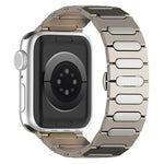 Oval Butterfly Buckle Titanium Alloy Watch Band, For Apple Watch SE 2023 44mm, For Apple Watch Ultra 2 49mm, For Apple Watch Series 9 45mm, For Apple Watch Ultra 49mm, For Apple Watch Series 8 45mm, For Apple Watch SE 2022 44mm                         ...