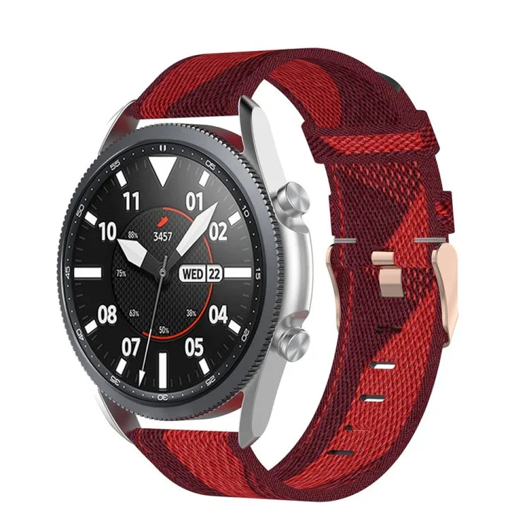 สายรัดผ้าไนลอนถักลายผิว ขนาด: ฟรีไซส์ 20mm สำหรับ Galaxy Watch 3 41mm