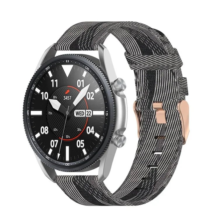 สายรัดผ้าไนลอนถักลายผิว ขนาด: ฟรีไซส์ 20mm สำหรับ Galaxy Watch 3 41mm