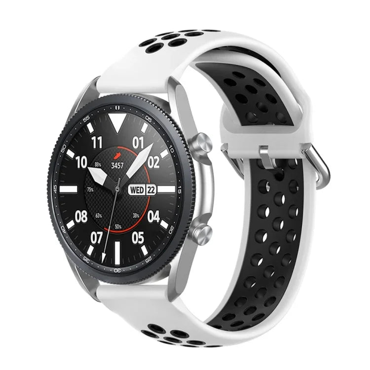 สายรัดซิลิโคนกีฬาโทนสีสอง ขนาด: ฟรีไซส์ 20mm สำหรับ Galaxy Watch 3 41mm