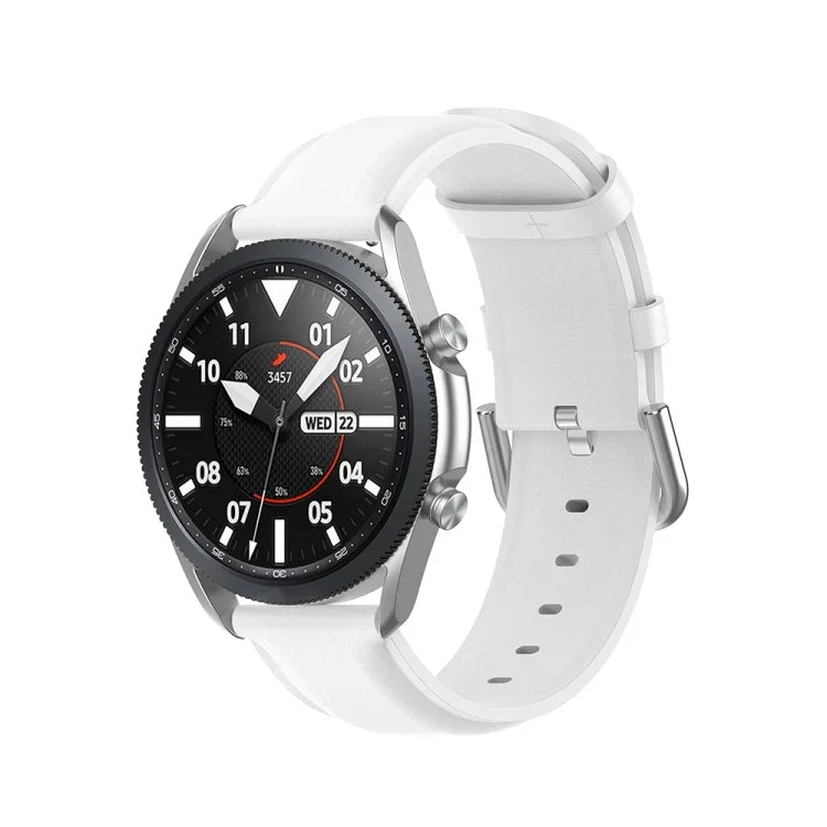 Round Tail Leather Strap, Size: Free Size 20mm, For Galaxy Watch 3 41mm