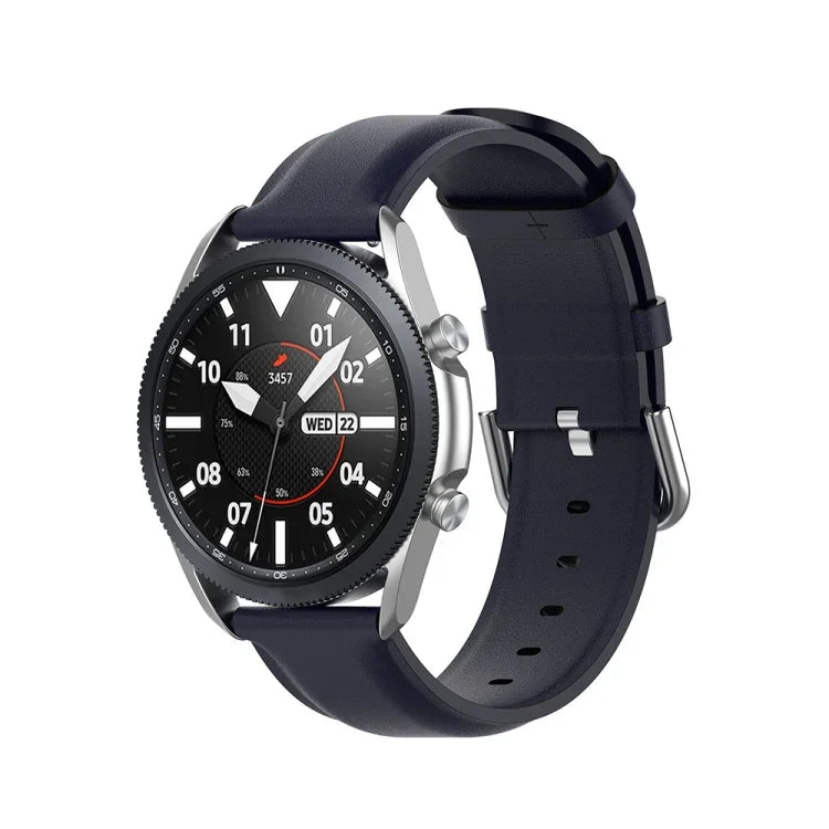 Round Tail Leather Strap, Size: Free Size 20mm, For Galaxy Watch 3 41mm