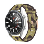 สายไนลอนทอมีลวดลาย ขนาด: ฟรีไซส์ 22 มม. สำหรับ Galaxy Watch 3 ขนาด 45 มม.