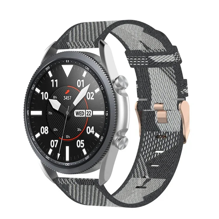 สายไนลอนทอมีลวดลาย ขนาด: ฟรีไซส์ 22 มม. สำหรับ Galaxy Watch 3 ขนาด 45 มม.