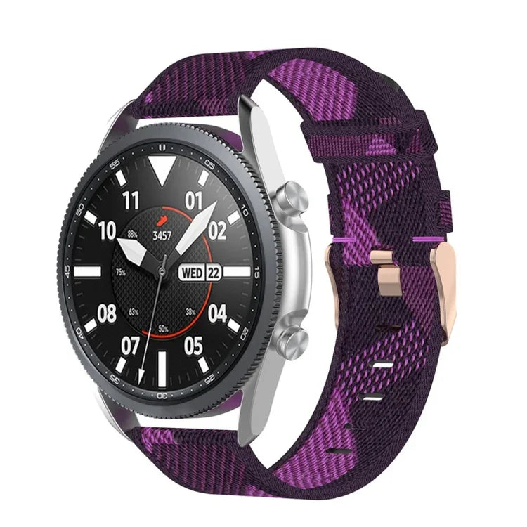 สายไนลอนทอมีลวดลาย ขนาด: ฟรีไซส์ 22 มม. สำหรับ Galaxy Watch 3 ขนาด 45 มม.