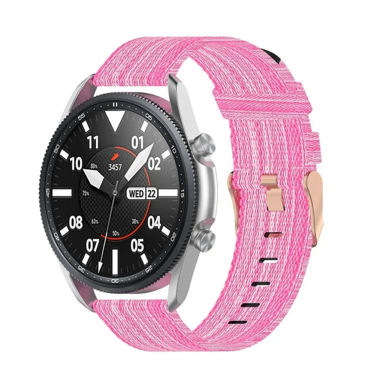 สายไนลอนทอมีลวดลาย ขนาด: ฟรีไซส์ 22 มม. สำหรับ Galaxy Watch 3 ขนาด 45 มม.