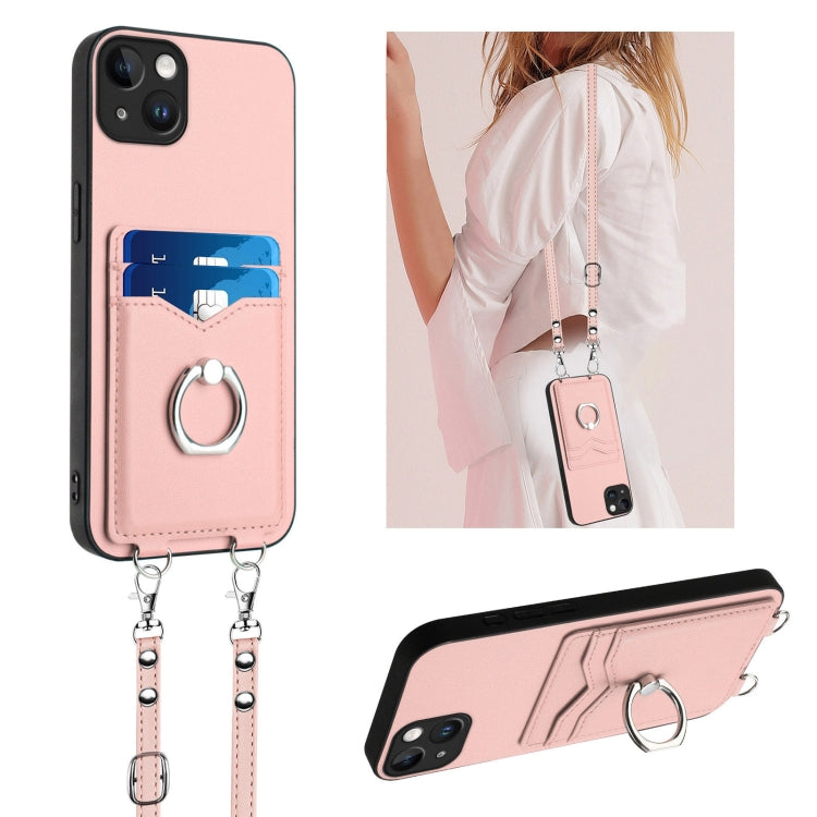 เคสโทรศัพท์ที่ใส่บัตรพร้อมห่วงเชือกสะพายข้าง R20 สำหรับ iPhone 14 Plus, สำหรับ iPhone 14, สำหรับ iPhone 14 Pro, สำหรับ iPhone 14 Pro Max, สำหรับ iPhone SE 2022 / SE 2020 / 8, สำหรับ iPhone 13 Pro Max, สำหรับ iPhone 13 Pro, สำหรับ iPhone 13