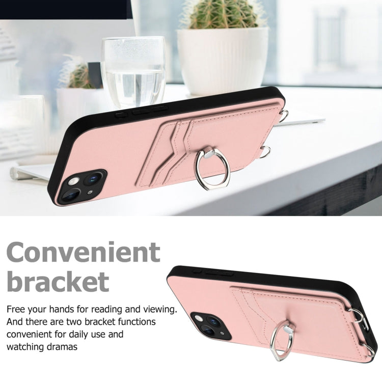 เคสโทรศัพท์ที่ใส่บัตรพร้อมห่วงเชือกสะพายข้าง R20 สำหรับ iPhone 14 Plus, สำหรับ iPhone 14, สำหรับ iPhone 14 Pro, สำหรับ iPhone 14 Pro Max, สำหรับ iPhone SE 2022 / SE 2020 / 8, สำหรับ iPhone 13 Pro Max, สำหรับ iPhone 13 Pro, สำหรับ iPhone 13