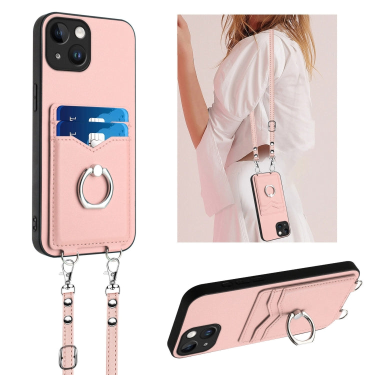 เคสโทรศัพท์ที่ใส่บัตรพร้อมห่วงเชือกสะพายข้าง R20 สำหรับ iPhone 14 Plus, สำหรับ iPhone 14, สำหรับ iPhone 14 Pro, สำหรับ iPhone 14 Pro Max, สำหรับ iPhone SE 2022 / SE 2020 / 8, สำหรับ iPhone 13 Pro Max, สำหรับ iPhone 13 Pro, สำหรับ iPhone 13